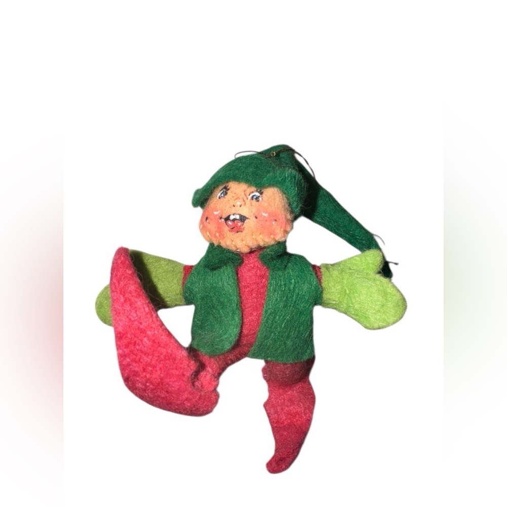 Annalee 3” Christmas Elf Ornament- 1983 NWT and box